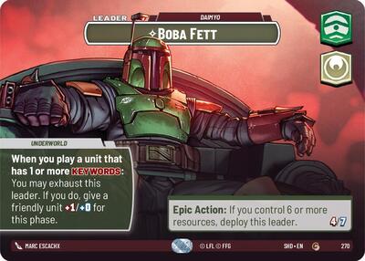 Boba Fett Daimyo (Showcase) (Shadows of the Galaxy) Near Mint Foil