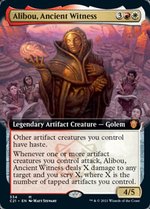 Alibou, Ancient Witness (Extended Art) (Commander 2021 Strixhaven) Light Play
