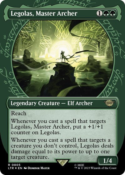 Legolas, Master Archer (Showcase) (Surge Foil) (Universes Beyond: The Lord of the Rings: Tales of Middle-earth) Near Mint Foil