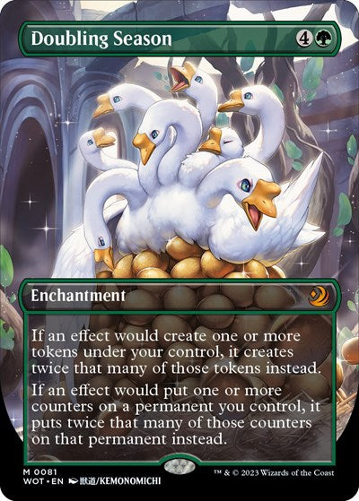 Doubling Season (Anime Borderless) (Wilds of Eldraine: Enchanting Tales) Near Mint