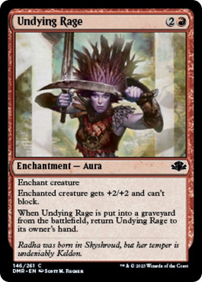 Undying Rage (Dominaria Remastered) Light Play Foil