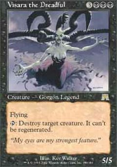 Visara the Dreadful (Onslaught) Light Play Foil