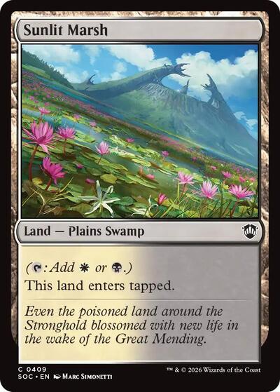 Sunlit Marsh (Commander: Secrets of Strixhaven) Near Mint