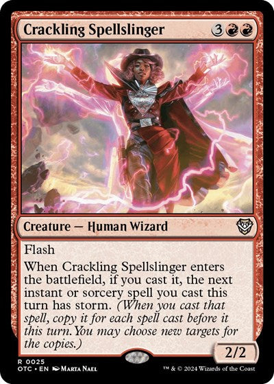 Crackling Spellslinger (Commander: Outlaws of Thunder Junction) Near Mint