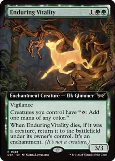 Enduring Vitality (Extended Art) (Duskmourn: House of Horror) Light Play Foil