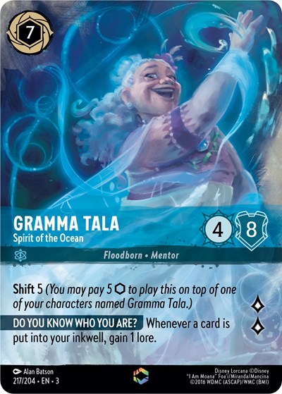 Gramma Tala - Spirit of the Ocean (Alternate Art) (Into the Inklands) Near Mint Holofoil
