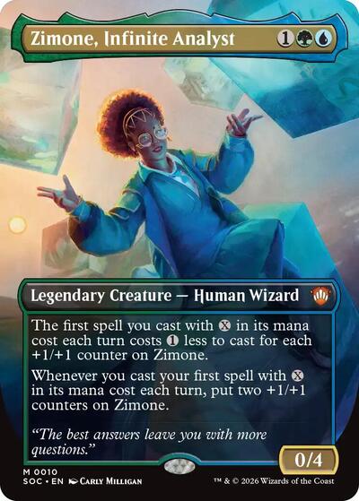 Zimone, Infinite Analyst (Borderless) (Commander: Secrets of Strixhaven) Near Mint Foil