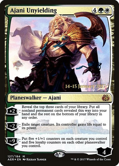 Ajani Unyielding (Promos: Prerelease Cards) Near Mint Foil