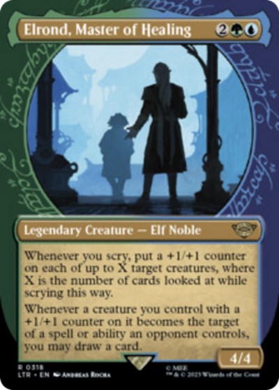 Elrond, Master of Healing (Showcase) (Universes Beyond: The Lord of the Rings: Tales of Middle-earth) Light Play Foil