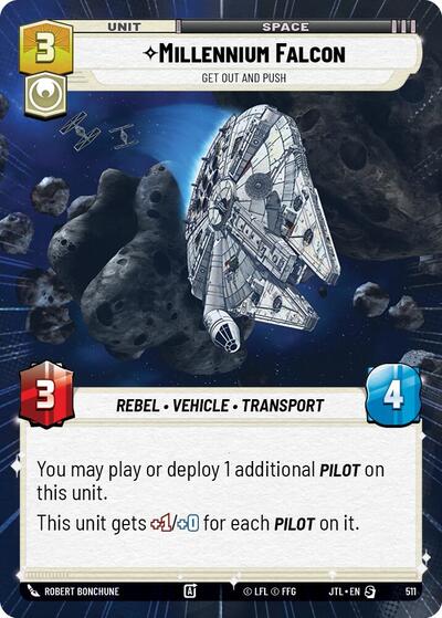 Millennium Falcon Get Out And Push (Hyperspace) (Jump to Lightspeed) Near Mint