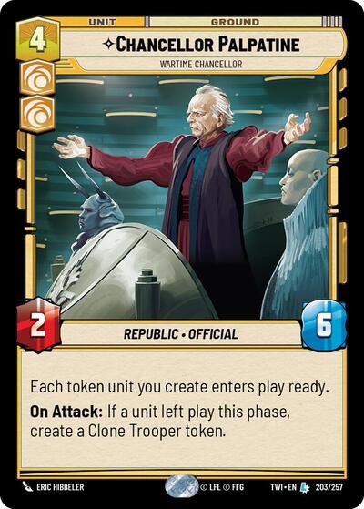 Chancellor Palpatine Wartime Chancellor (Twilight of the Republic) Near Mint