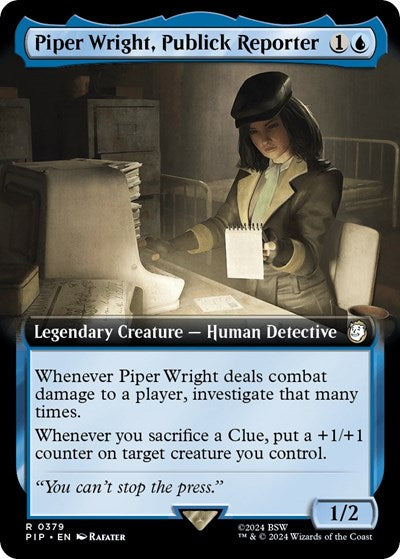 Piper Wright, Publick Reporter (Extended Art) (Universes Beyond: Fallout) Light Play Foil