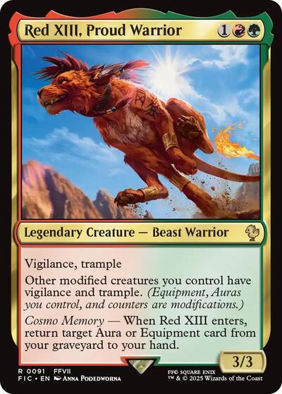 Red XIII, Proud Warrior (Commander: FINAL FANTASY) Light Play