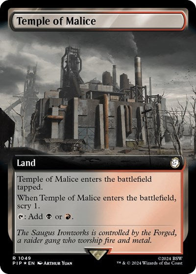 Temple of Malice (Extended Art) (Surge Foil) (Universes Beyond: Fallout) Near Mint Foil