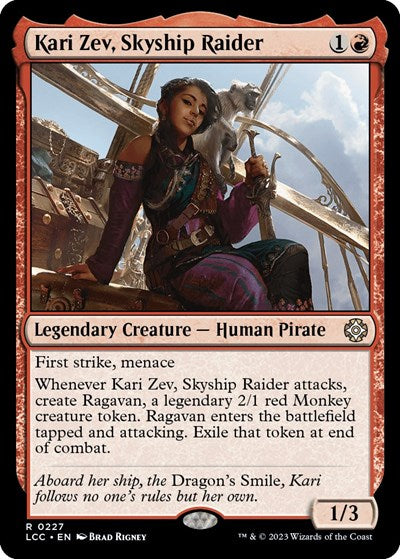 Kari Zev, Skyship Raider (Commander: The Lost Caverns of Ixalan) Light Play