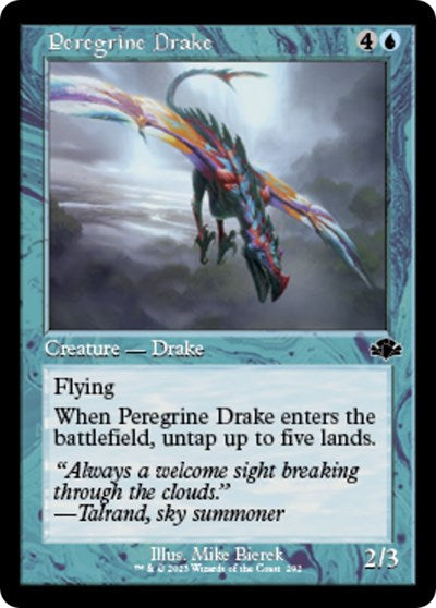 Peregrine Drake (Retro Frame) (Dominaria Remastered) Light Play Foil