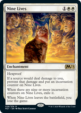 Nine Lives (Magic 2021 Core Set) Light Play Foil