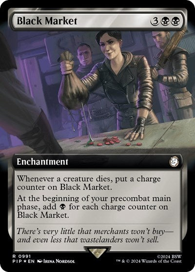 Black Market (Extended Art) (Surge Foil) (Universes Beyond: Fallout) Medium Play Foil