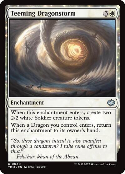 Teeming Dragonstorm (Tarkir: Dragonstorm) Light Play Foil