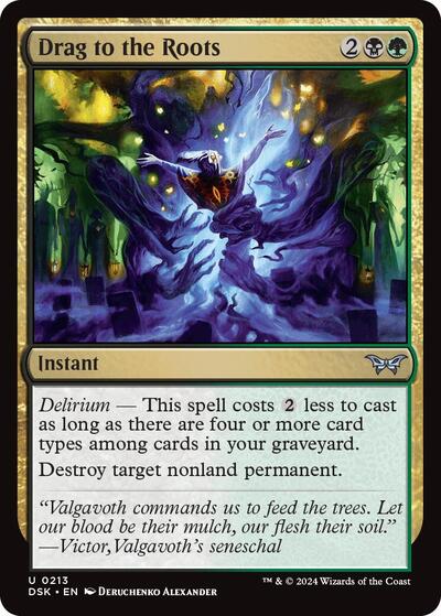 Drag to the Roots (Duskmourn: House of Horror) Light Play