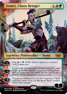 Domri, Chaos Bringer (Ravnica Allegiance Mythic Edition) Light Play Foil