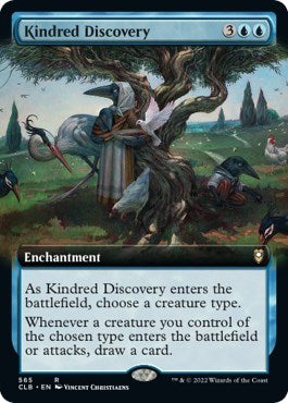 Kindred Discovery (Extended Art) (Commander Legends: Battle for Baldur's Gate) Light Play