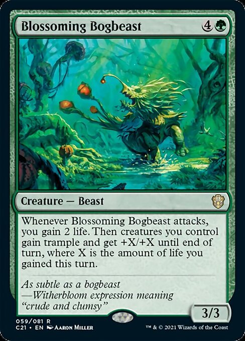 Blossoming Bogbeast (Commander 2021 Strixhaven) Medium Play