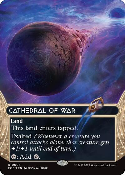 Cathedral of War (0096) (Borderless) (Galaxy Foil) (Stellar Sights) Light Play Foil