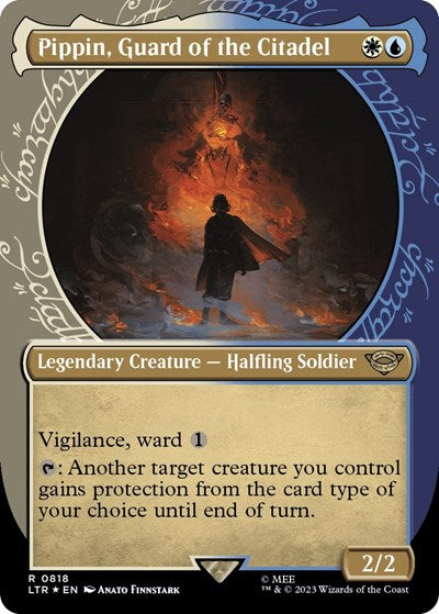 Pippin, Guard of the Citadel (Showcase) (Surge Foil) (Universes Beyond: The Lord of the Rings: Tales of Middle-earth) Near Mint Foil