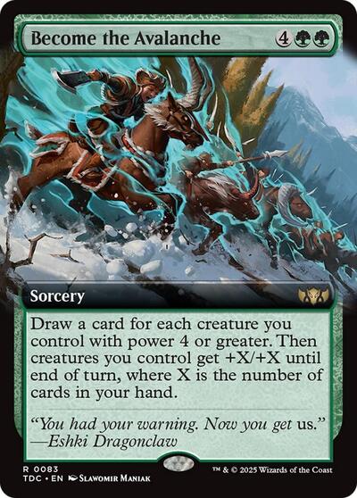 Become the Avalanche (Extended Art) (Commander: Tarkir: Dragonstorm) Light Play