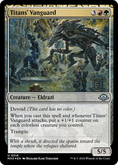 Titans' Vanguard (Ripple Foil) (Modern Horizons 3) Light Play Foil