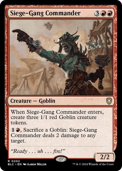 Siege-Gang Commander (Commander: Bloomburrow) Medium Play