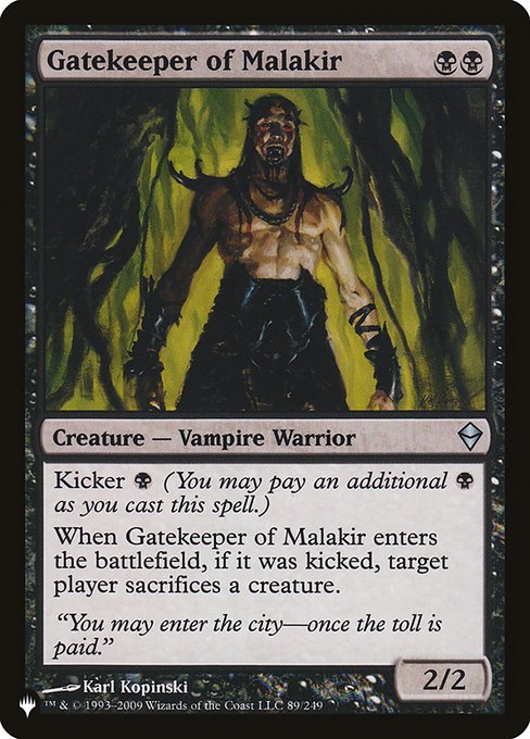 Gatekeeper of Malakir (The List) Light Play