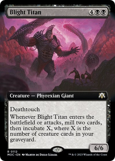 Blight Titan (Extended Art) (Commander: March of the Machine) Light Play