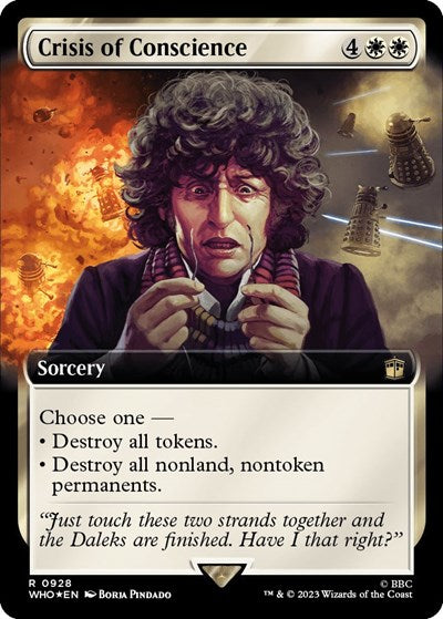 Crisis of Conscience (Extended Art) (Surge Foil) (Universes Beyond: Doctor Who) Near Mint Foil