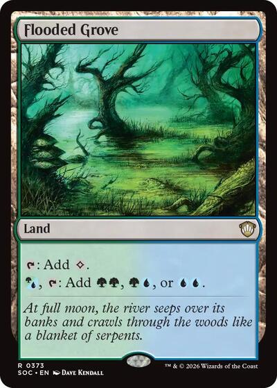 Flooded Grove (Commander: Secrets of Strixhaven) Near Mint