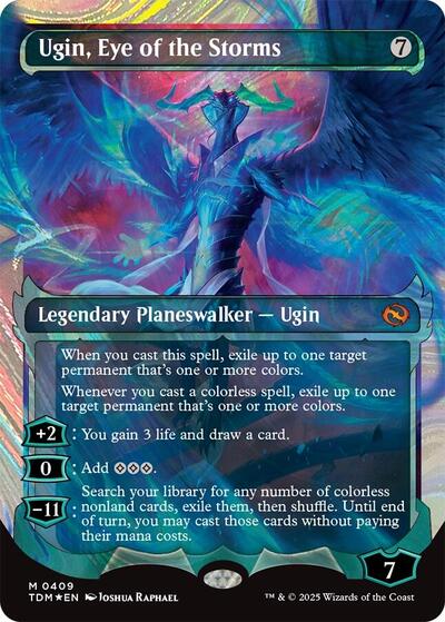 Ugin, Eye of the Storms (Showcase) (Halo Foil) (Tarkir: Dragonstorm) Near Mint Foil