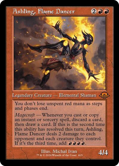Ashling, Flame Dancer (Retro Frame) (Modern Horizons 3) Light Play Foil