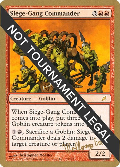Siege Gang Commander 2003 Wolfgang Eder SCG|0|0|0.00