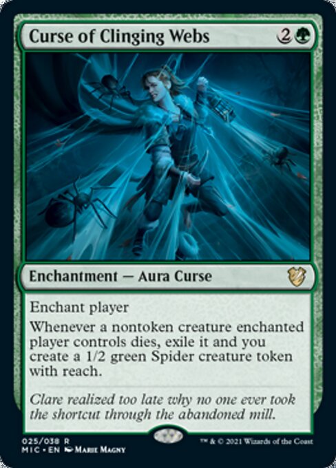 Curse of Clinging Webs (Commander 2021 Midnight Hunt) Medium Play