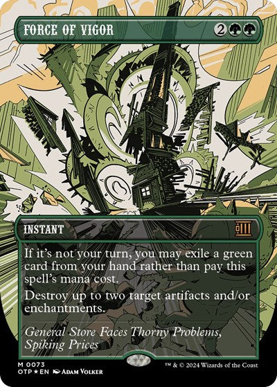 Force of Vigor (Textured Foil) (Outlaws of Thunder Junction: Breaking News) Near Mint Foil