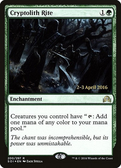 Cryptolith Rite (Promos: Prerelease Cards) Light Play Foil
