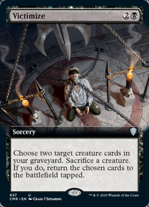 Victimize (Extended Art) (Commander Legends) Medium Play Foil