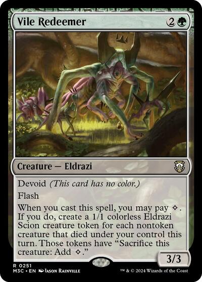 Vile Redeemer (Ripple Foil) (Commander: Modern Horizons 3) Light Play Foil