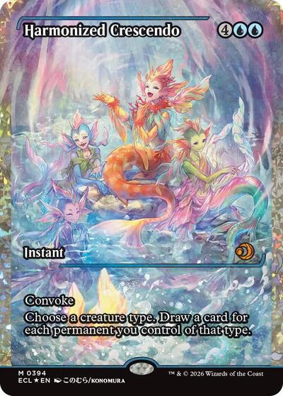 Harmonized Crescendo (0394) (Showcase) (Fracture Foil) (Lorwyn Eclipsed) Near Mint Foil