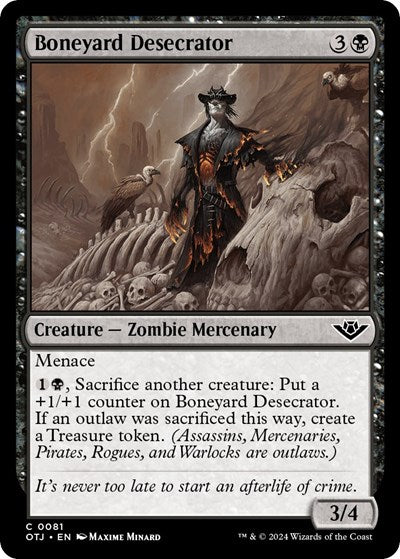 Boneyard Desecrator (Outlaws of Thunder Junction) Medium Play Foil