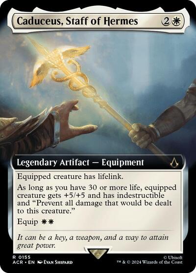 Caduceus, Staff of Hermes (Extended Art) (Universes Beyond: Assassin's Creed) Damaged / Poor