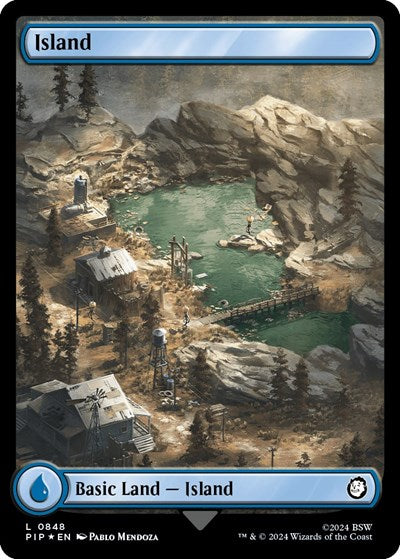 Island (0848) (Surge Foil) (Universes Beyond: Fallout) Near Mint Foil