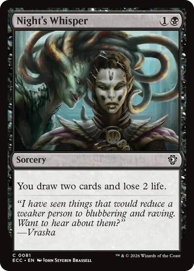 Night's Whisper (Commander: Lorwyn Eclipsed) Near Mint