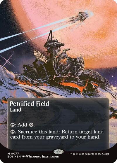 Petrified Field (0077) (Borderless) (Stellar Sights) Light Play Foil